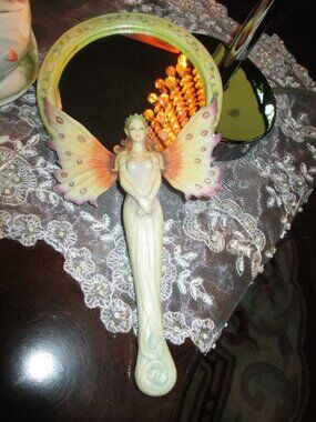 Decorative Fairy/Hummingbird Hand Mirror
